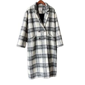 Cinq a sept maya wool blend long coat size L